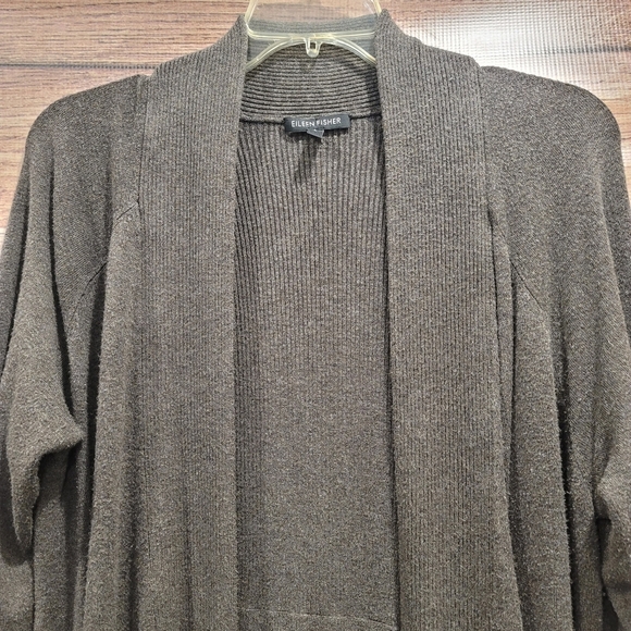 Eileen Fisher Ribbed Cardigan - L - Picture 1 of 9